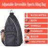 LLYWCM Pickleball Bag - Pickleball Backpack for Women & Men - Travel Paddle Case, Sling Bag (Black) view 4
