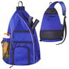 LLYWCM Reversible Crossbody Sling Backpack - Pickleball Paddle, Tennis, Travel Bag for Women & Men (Blue) view 1