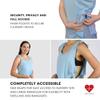 Inspired Comforts Post Surgery Mastectomy Recovery Tank Top with Drain Pocket & Snap-Access (Blue, 3XL) view 2