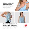 Inspired Comforts Post Surgery Mastectomy Recovery Tank Top with Drain Pocket & Snap-Access (Blue, 3XL) view 3