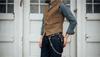 Aesido Formal Men's Vests Slim Fit Soft Wool Tweed Herringbone Business Suit Vest Waistcoat for Wedding Groomsmen(Coffee,M) view 4