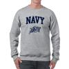 AW03 - US Naval Academy Midshipmen Arch Logo CREW SWEATSHIRT - 2X-Large - Sport Grey view 4