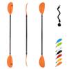 OCEANBROAD Kayak Paddle 90.5in/230cm Alloy Shaft Kayaking Boating Canoeing Oar with Paddle Leash 1 Paddle, Orange view 1