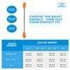 OCEANBROAD Kayak Paddle 90.5in/230cm Alloy Shaft Kayaking Boating Canoeing Oar with Paddle Leash 1 Paddle, Orange view 2