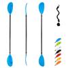 OCEANBROAD Kayak Paddle 90.5in/230cm Alloy Shaft Kayaking Boating Canoeing Oar with Paddle Leash 1 Paddle, Blue view 1