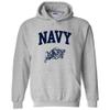 AH03 - US Naval Academy Midshipmen Arch Logo HOODIE - Small - Sport Grey view 1