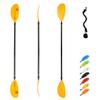 OCEANBROAD Kayak Paddle 90.5in/230cm Alloy Shaft Kayaking Boating Canoeing Oar with Paddle Leash 1 Paddle, Yellow view 1
