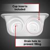 KLEARSTAND Marine Drink Caddy, Double Cup Holder, Acrylic Capped ABS Plastic, Scratch Resistant, Great for Boats, Campers, and RVs. (White) view 2