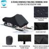 EliteShield SnowShield Trailerable Snowmobile Cover, Solution-Dyed Fade Resistant All Weather Protection Snowsled Cover, Black Color Fits Youth Kids Snowmobile up to 80 inch Long view 2