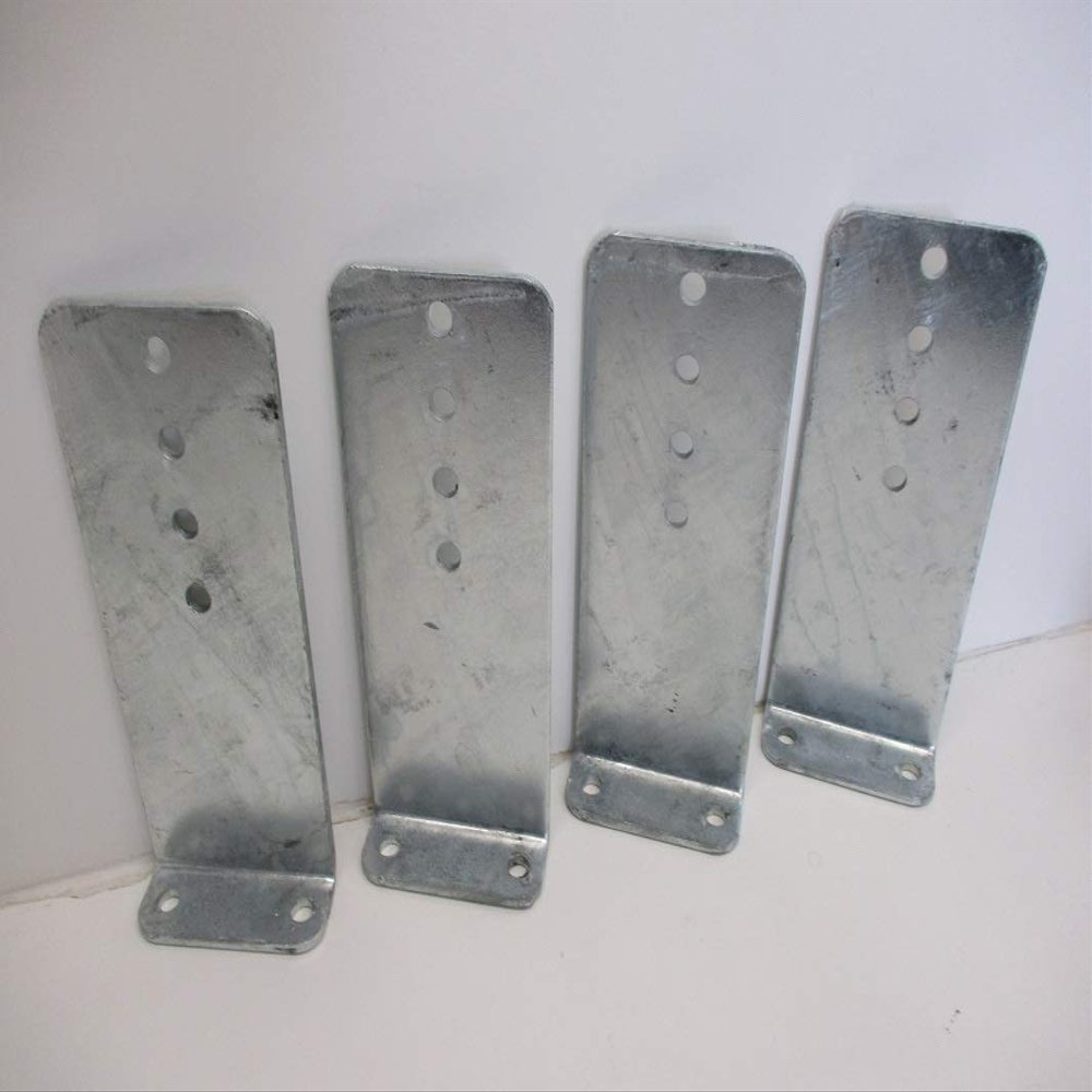 (4) Vertical Pontoon Boat Trailer Bunk Bolster L Brackets / 5" by 12" Galvanized