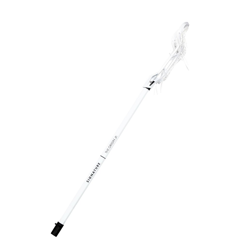 Signature Junior Girl's Lacrosse Stick - 28" - The Origin Jr. Pro Strung Pocket, Lightweight, Play Ready Aluminum Lacrosse Stick