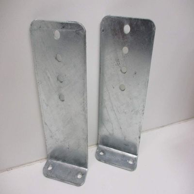 CTW (2) Vertical Pontoon Boat Trailer Bunk Bolster L Brackets / 5" by 12" Galvanized