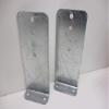 CTW (2) Vertical Pontoon Boat Trailer Bunk Bolster L Brackets / 5" by 12" Galvanized view 1