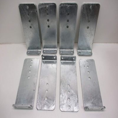 (8) Vertical Pontoon Boat Trailer Bunk Bolster L Brackets / 5" by 12" Galvanized