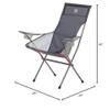 Big Agnes Big Six Foldable Nylon Armchair - High & Wide Luxury Camp Chair, Asphalt/Gray view 2