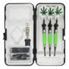 Sure-Grip Viper Green Soft Tip Darts with Dart Case & Accessories Choice of Flights 16 or 18 Grams (Ruthless Pot Leaf White, 16g) view 3