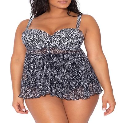Full Busted Ruffle Twist Bandeau Tankini