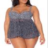 Full Busted Ruffle Twist Bandeau Tankini view 1