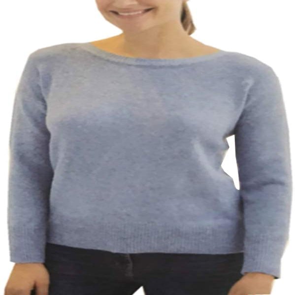 Ellen Tracy Women's Long Sleeve Pullover Sweater Bluebell S