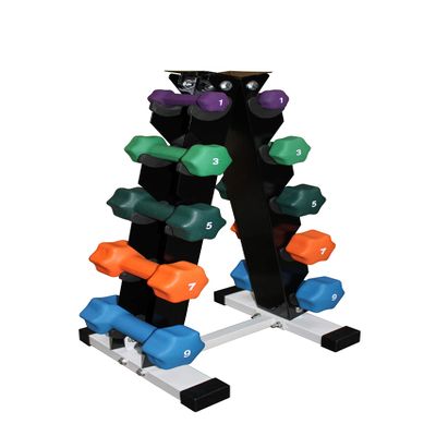 Ader Neoprene Dumbbell Set w/Rack- 1, 3, 5, 7, 9lb
