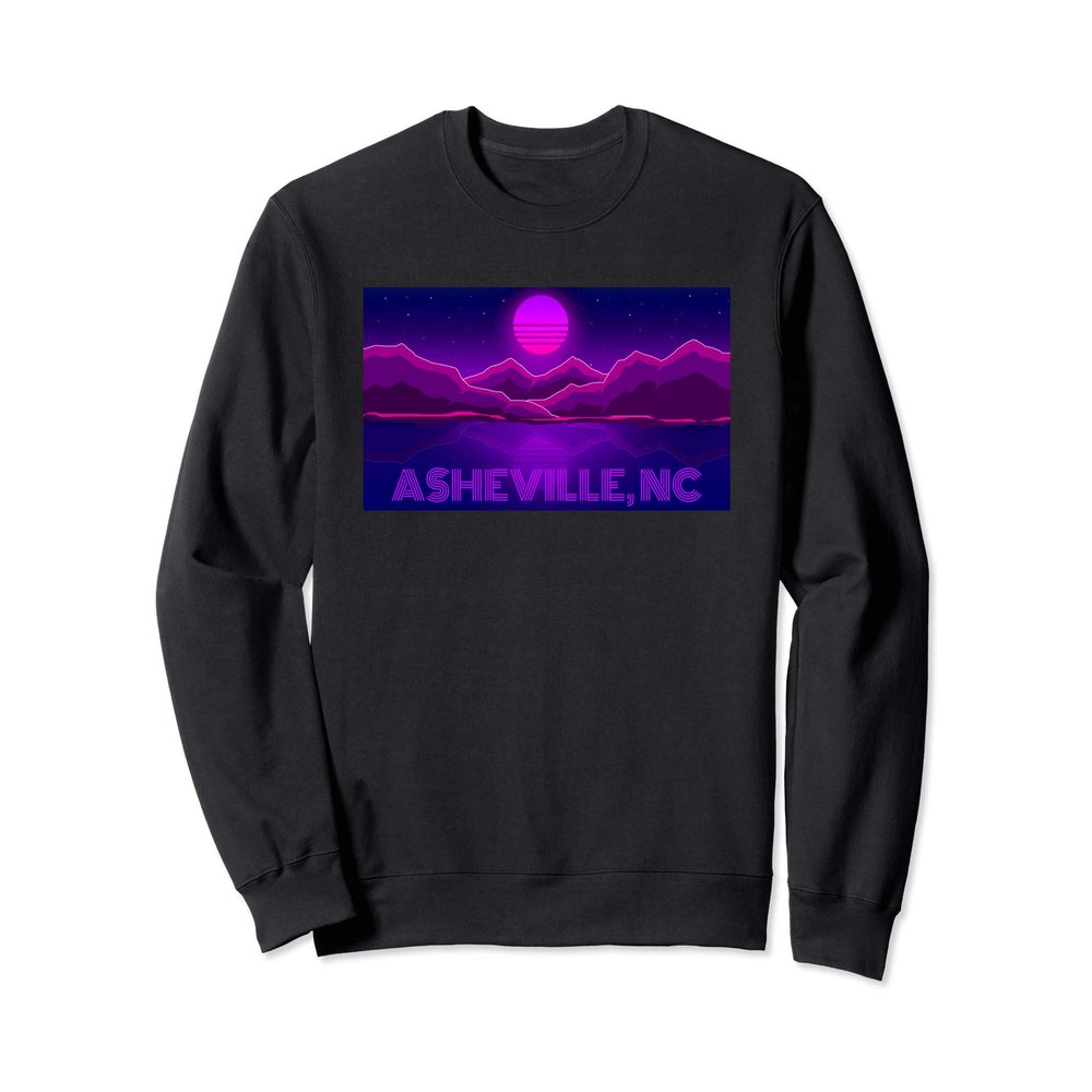 70s 80s Retro Asheville, N.C. Blue Ridge Mountains Souvenir Sweatshirt
