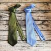 KissTies Boys Tie Sky Blue Satin Solid Necktie For Kids Ties + Gift Box view 4