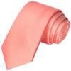 KissTies Boys Tie Peach Satin Solid Necktie For Kids Apricot Ties + Gift Box view 1