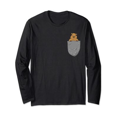 Happy Groundhog Day | Groundhog In Your Pocket Tee Long Sleeve T-Shirt