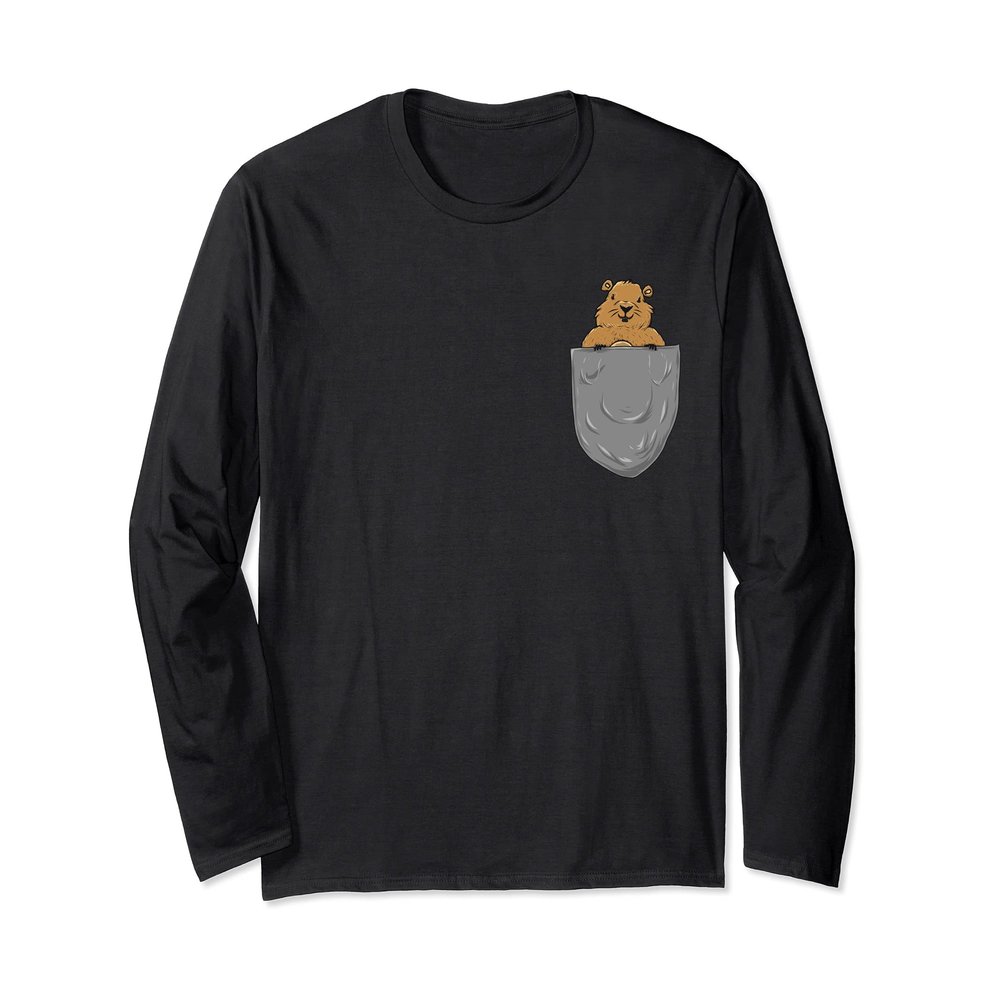 Happy Groundhog Day | Groundhog In Your Pocket Tee Long Sleeve T-Shirt