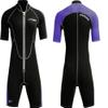 Cressi Lido 2 mm Lady Short Sleeves Short Wetsuits, Black/Purple, L view 2