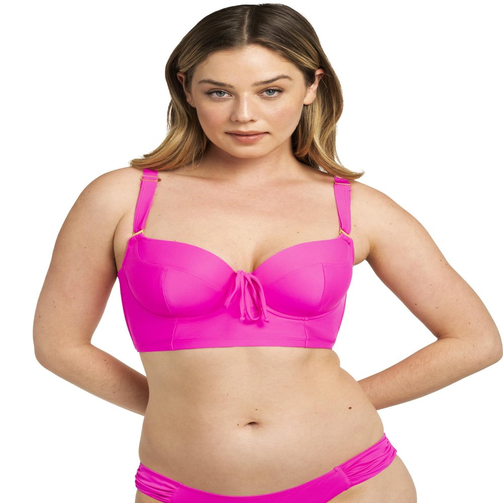 Plus-Size Full-Busted Supportive Underwire Swimsuit Bikini Top