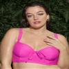 Plus-Size Full-Busted Supportive Underwire Swimsuit Bikini Top view 2
