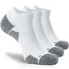 CWVLC Unisex Cushioned Compression Athletic Ankle Socks Multipack, 3-pairs White, XL (13.5-15.5 W US/ 12-14 M US) view 1