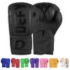 DEFY Boxing Gloves for Men & Women - Premium Quality Synthetic Leather Boxing Gloves for Training - Perfect for Punching Heavy Bags, Sparring, & Fighting Gloves (Black, 10oz) view 1