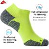 CWVLC Unisex Cushioned Compression Athletic Ankle Socks Multipack, 3-pairs Lime-Green, M (7.5-10 W US/ 6-8.5 M US) view 3