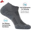 CWVLC Unisex Cushioned Compression Athletic Ankle Socks Multipack, 6-pairs Charcoal Lime-Green White, M (7.5-10 W US/ 6-8.5 M US) view 3