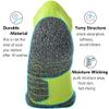 CWVLC Unisex Cushioned Compression Athletic Ankle Socks Multipack, 6-pairs Charcoal Lime-Green White, M (7.5-10 W US/ 6-8.5 M US) view 4