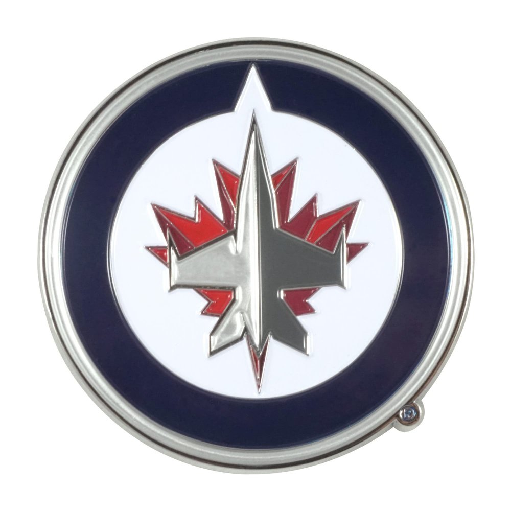 FANMATS 22804 Winnipeg Jets 3D Color Metal Emblem, Diecut Team Logo Auto Emblem