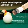 JX Pool Cues New 58 Inch Billiard Cue Sticks 13mm Glue-on Tips Hardwood Wooden Cues Set of 2 view 2