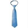 Spring Notion Boys' Pre-tied Satin Zipper Necktie - Adjustable Ties for Kids, Large with gift box, Steel Blue view 1