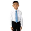 Spring Notion Boys' Pre-tied Satin Zipper Necktie - Adjustable Ties for Kids, Large with gift box, Steel Blue view 3