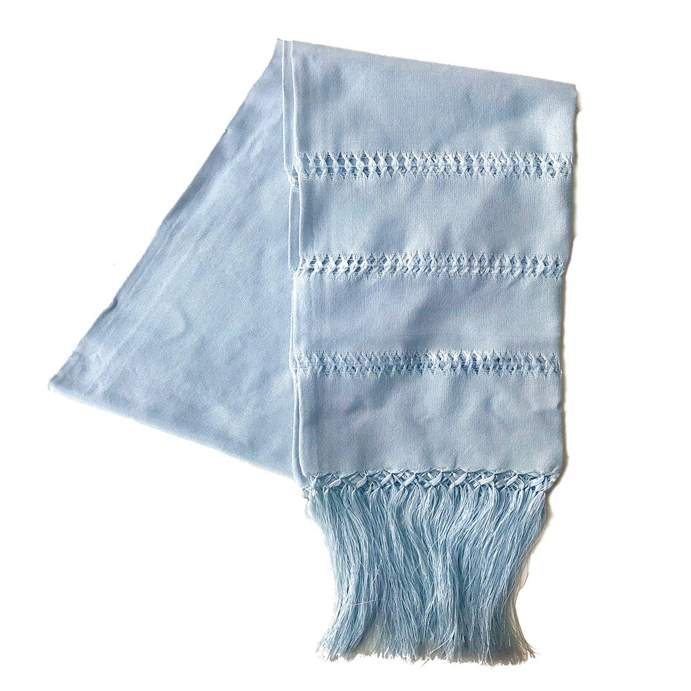 ALKIMIA INC Mexican Handmade Fiesta Rebozo Shawl XLarge (Silver)