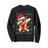 Dabbing Bulldog Ugly Christmas Sweater Funny Party Costume Sweatshirt view 1