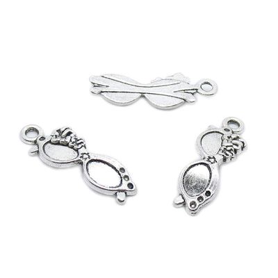 20 Pieces Antique Silver Plated Jewelry Charms GY04504 Lady Eyeglass Sunglasses