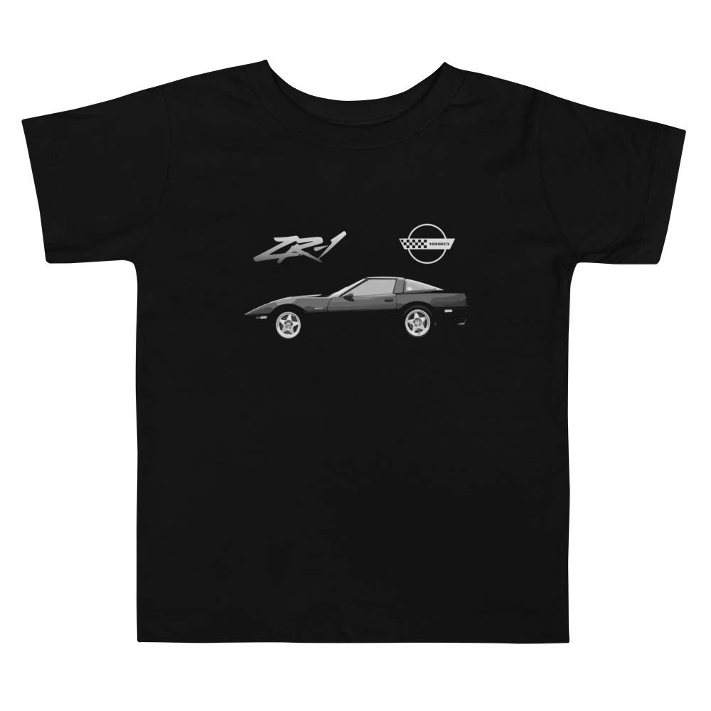 1990 Chevy Sports Car C4 ZR-1 Toddler Short Sleeve Tee Black, Fan Gift, Vintage, Retro, Classic, Racing