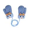 Baby Toddler Cute Winter Warm Knitted Magic Mittens On String Kids Cold Weather Snow Insulated Gloves for Girl Boy 0-3Y Gift view 1