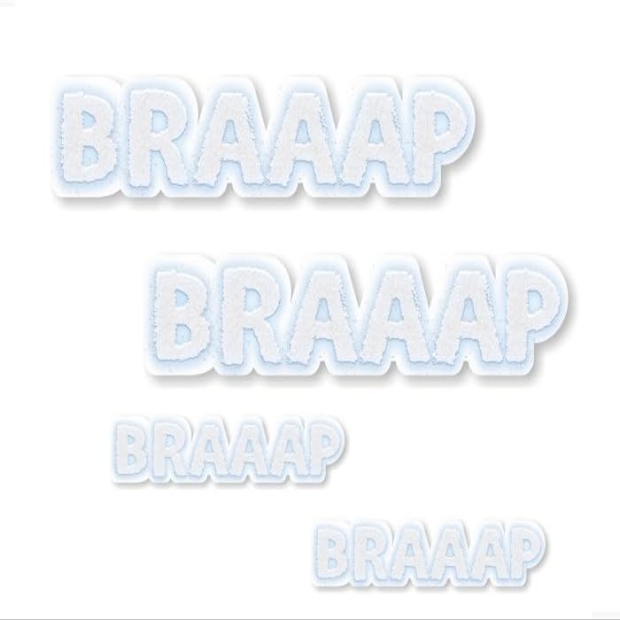 2 Braaap 9" and 2 Braaap 5" Vinyl Decals Set Sound of Cold Power Snowmobiles Snow Sled Snowmobile Trailer Sledding Decal Stickers (4 Decal Set)