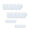 2 Braaap 9" and 2 Braaap 5" Vinyl Decals Set Sound of Cold Power Snowmobiles Snow Sled Snowmobile Trailer Sledding Decal Stickers (4 Decal Set)
