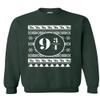 ALLNTRENDS Adult Sweatshirt Nine and Three Quarters Platform Ugly Christmas Top (S, Forest Green) view 1