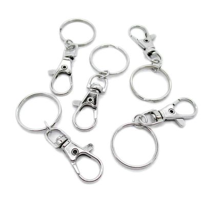 10 Pieces Antique Silver Plated Jewelry Charms GY03588 Lobster Key Clasp Keyring Keychain